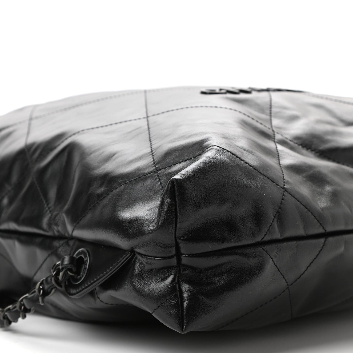 Chanel Shiny Calfskin Quilted Chanel 22 Backpack So Black 10 of 10