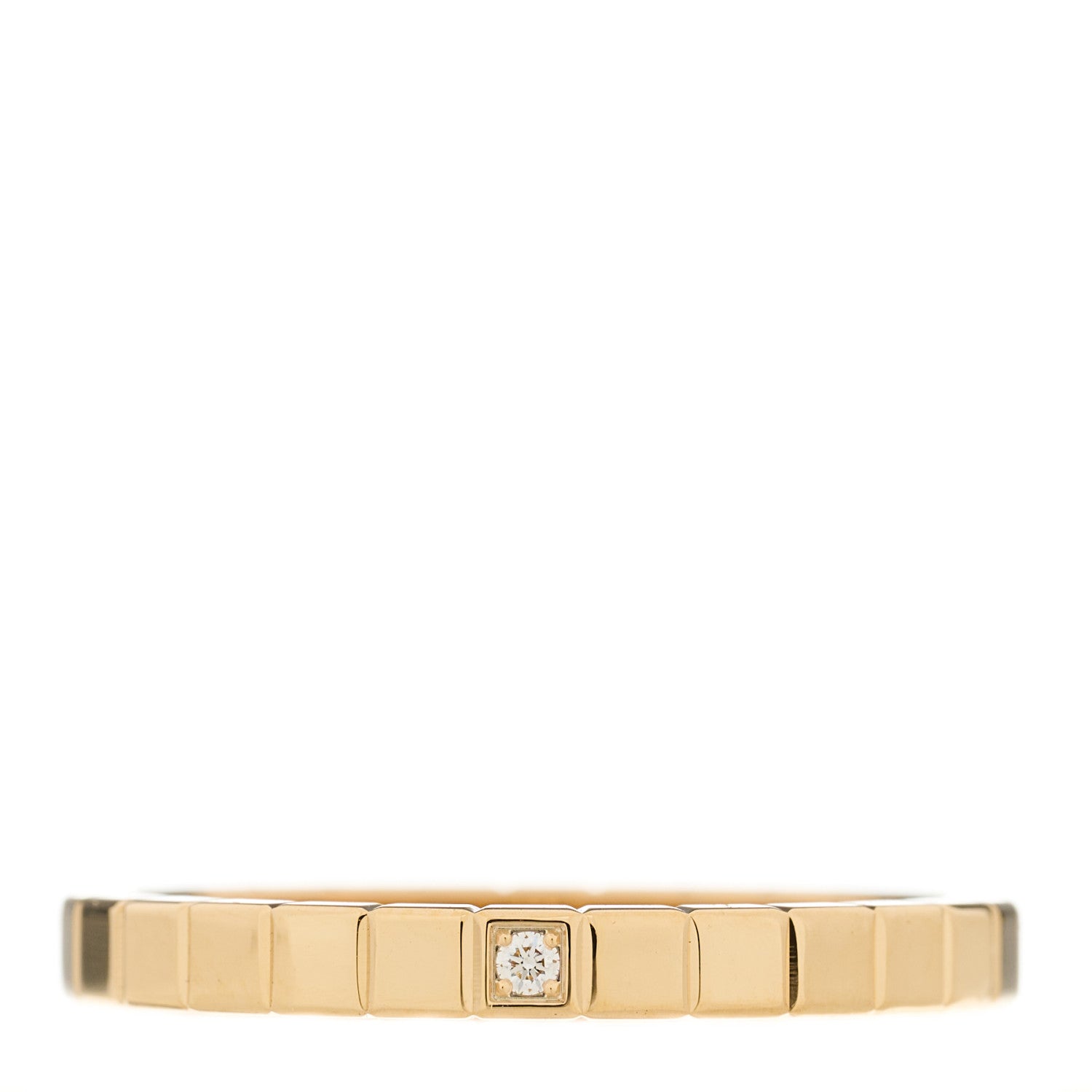 Chopard 18K Yellow Gold Diamond Ice Cube Band Ring 55 7.25 1 of 8