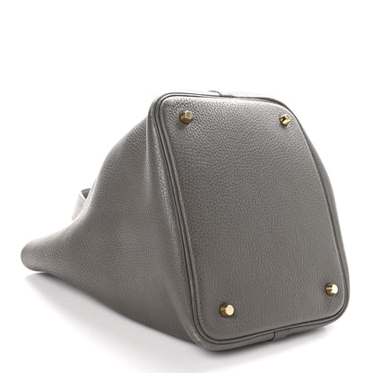 Hermes Taurillon Clemence Picotin Lock 22 MM Etain 4 of 12