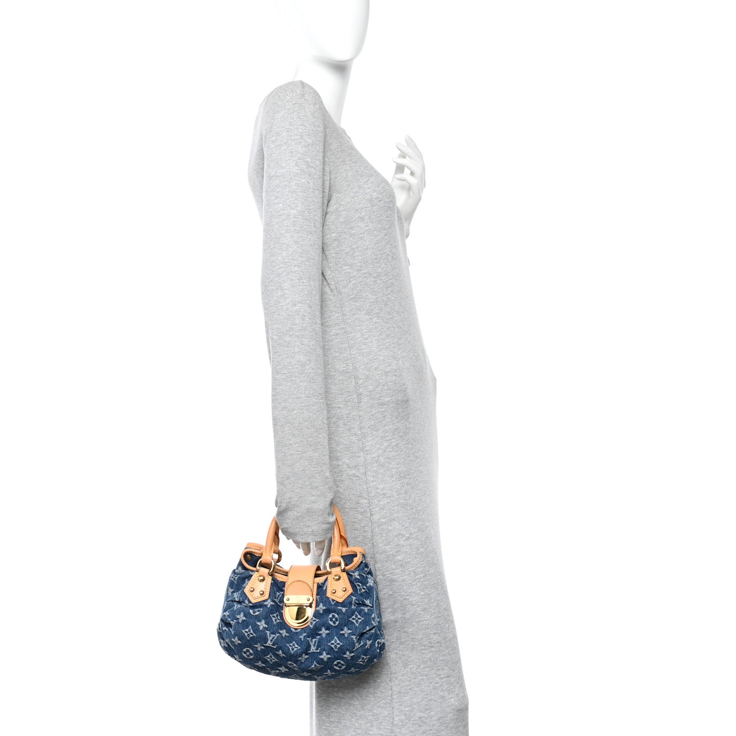 Louis Vuitton Monogram Denim Pleaty Blue 2 of 9