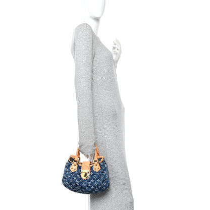 Louis Vuitton Monogram Denim Pleaty Blue 2 of 9
