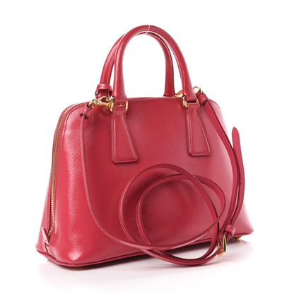 Prada Saffiano Vernice Small Promenade Tote Peonia 3 of 11