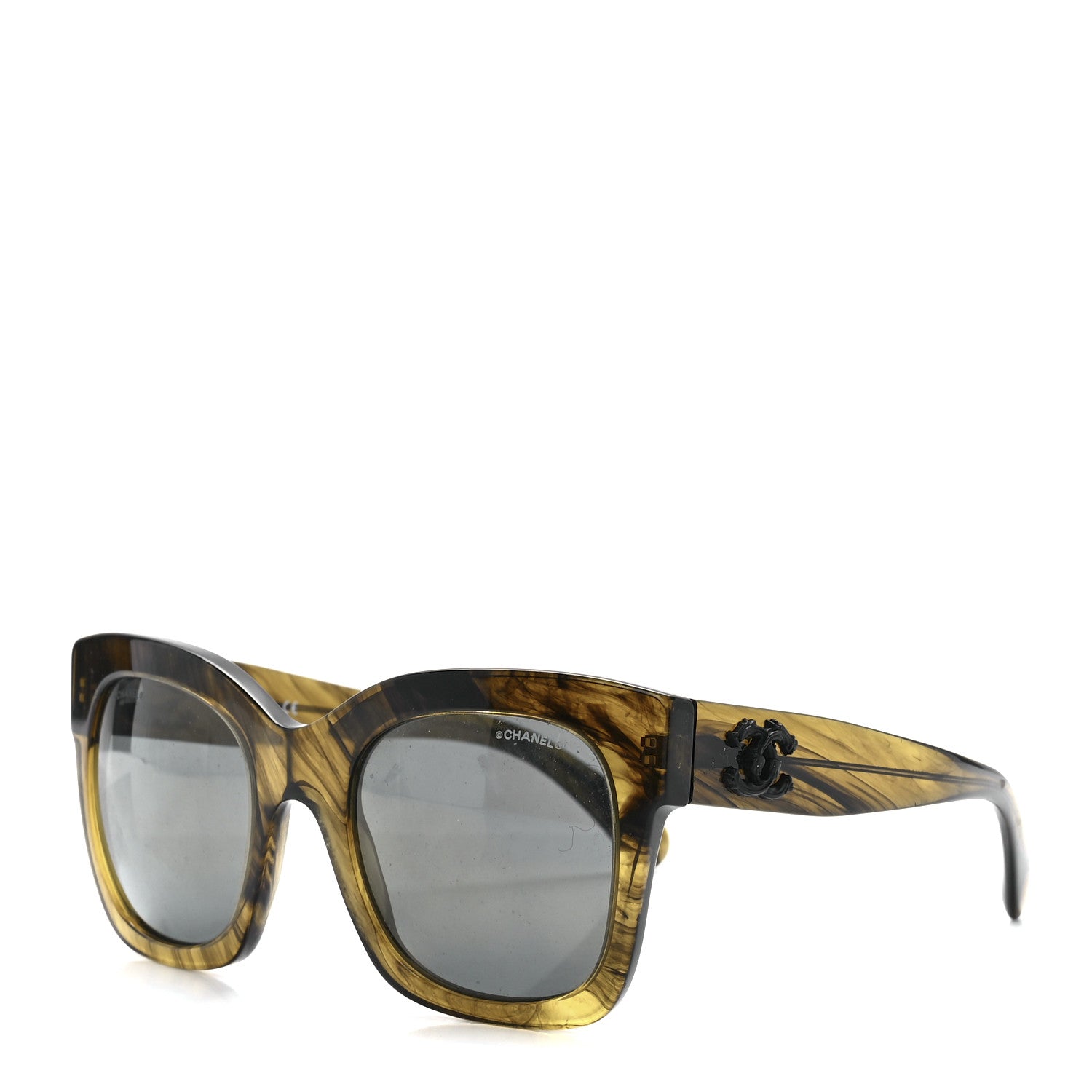 Chanel Acetate CC Fall Square Sunglasses 5357 Yellow 1 of 8