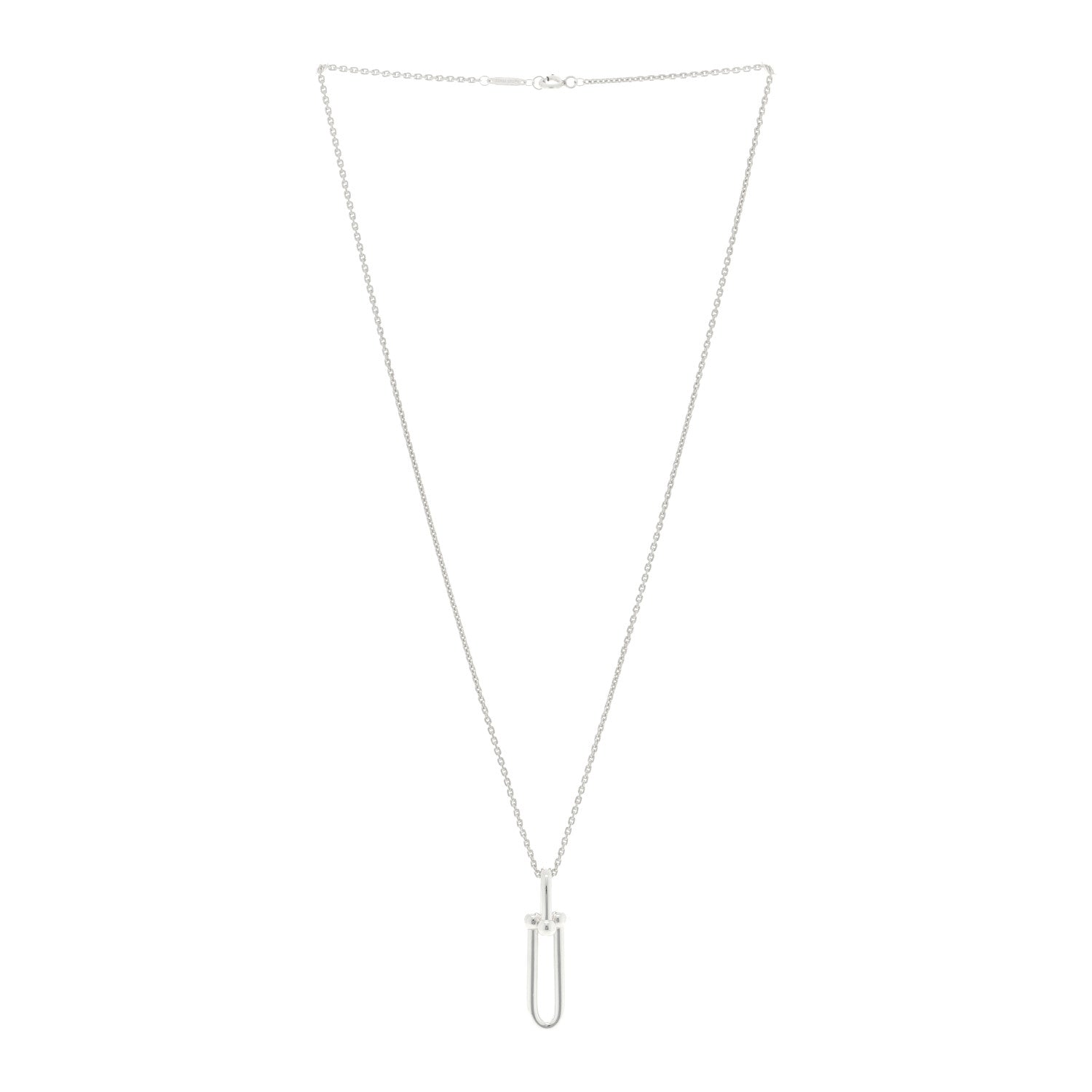 Tiffany Sterling Silver HardWear Link Pendant Necklace 2 of 4