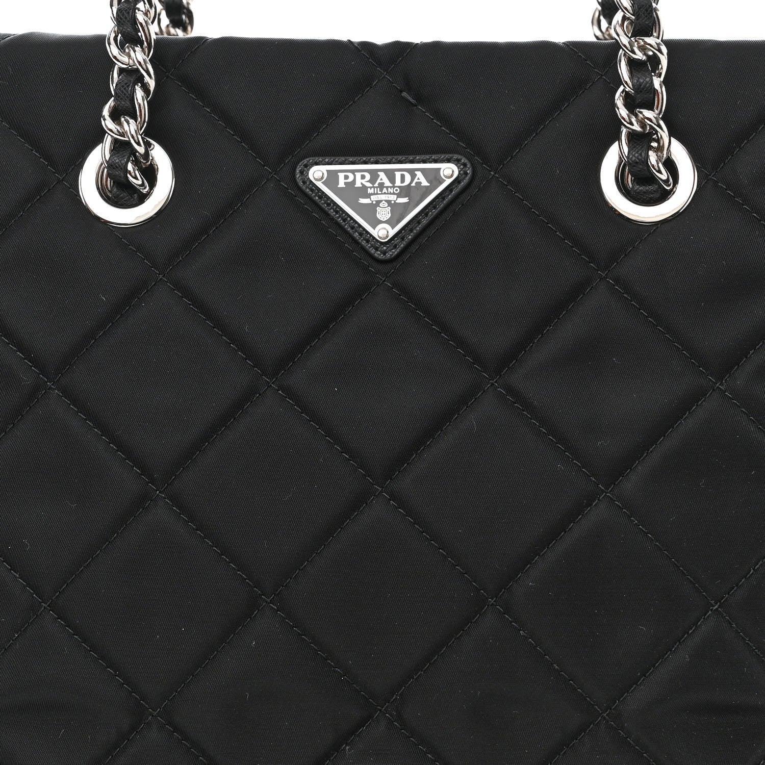 Prada Nylon Tessuto Impuntu Quilted Tote Black 9 of 11