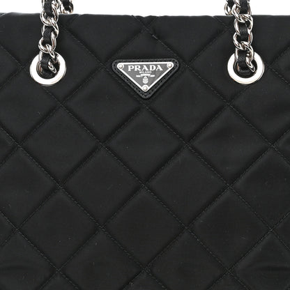 Prada Nylon Tessuto Impuntu Quilted Tote Black 9 of 11