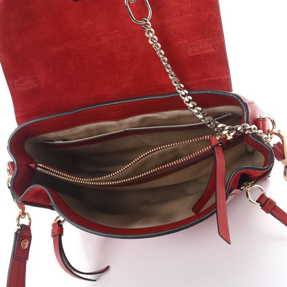 Chloe Calfskin Small Faye Day Shoulder Bag Dahlia Red 5 of 7