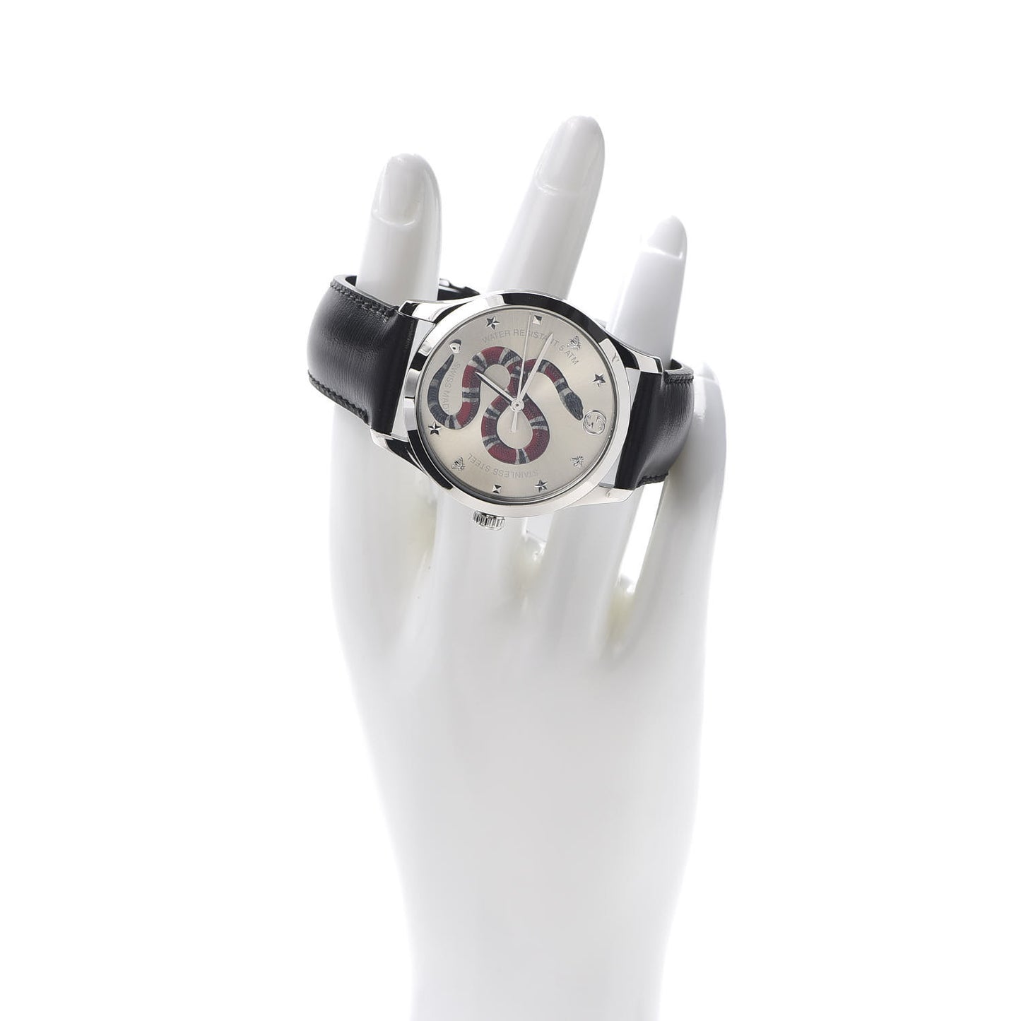 Stainless Steel Calfskin 38mm G-Timeless Snake Quartz Watch