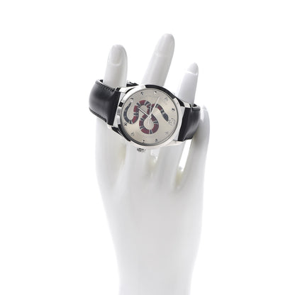 Gucci Stainless Steel Calfskin 38mm G-Timeless Snake Quartz Watch 2 of 6