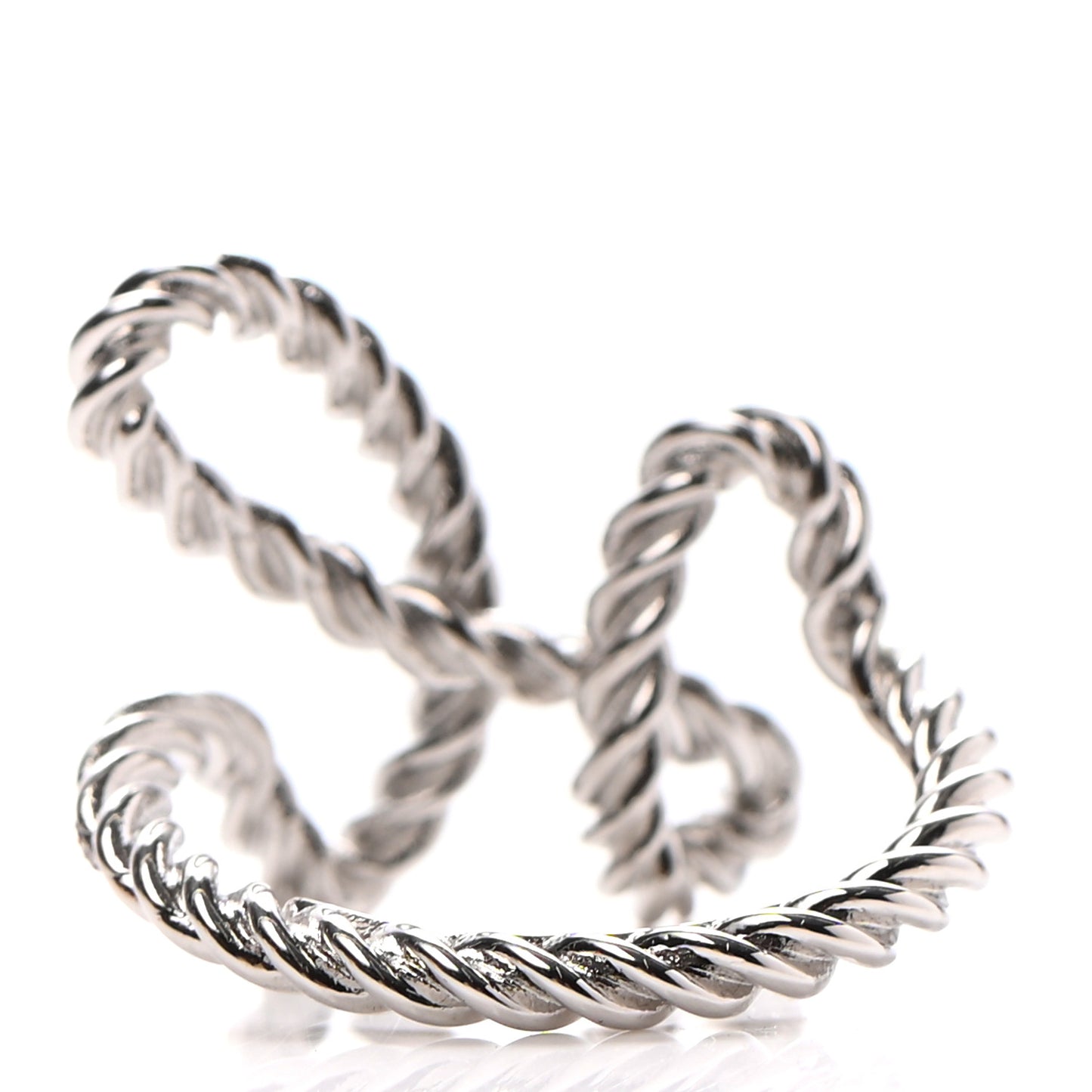Brass Cord'H Scarf Ring Silver