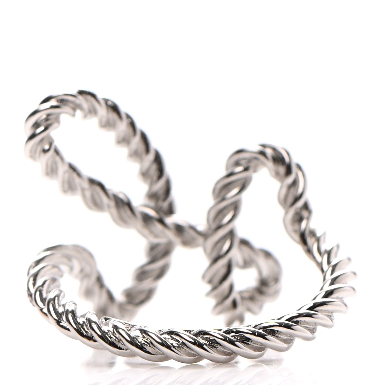 Hermes Brass Cord'H Scarf Ring Silver 4 of 5