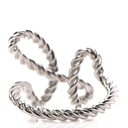 Hermes Brass Cord'H Scarf Ring Silver 4 of 5