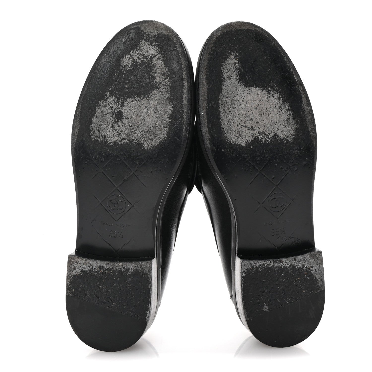 Chanel Lambskin Quilted CC Turnlock Loafers 35.5 Black 6 of 9