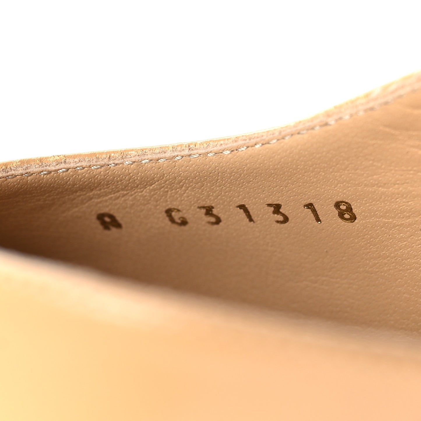 Goatskin Grosgrain Cap Toe CC Slingback Pumps 38.5 Beige Black