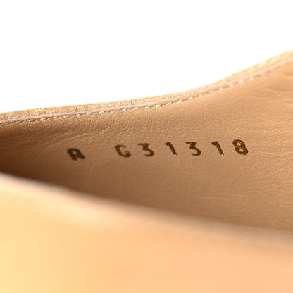 Chanel Goatskin Grosgrain Cap Toe CC Slingback Pumps 38.5 Beige Black 8 of 9