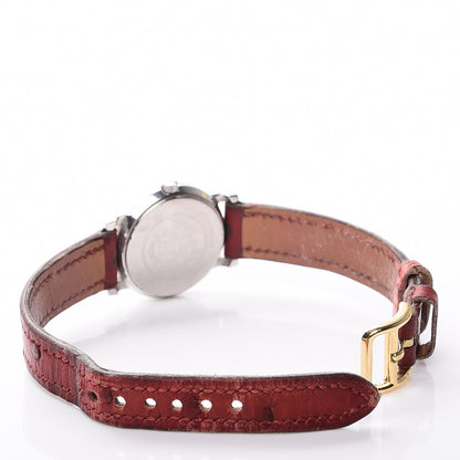 Hermes Stainless Steel Ostrich 23mm Sellier Quartz Watch Rouge 13 of 14