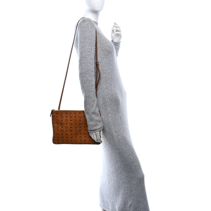 MCM Visetos Medium Crossbody Pouch Cognac 2 of 12