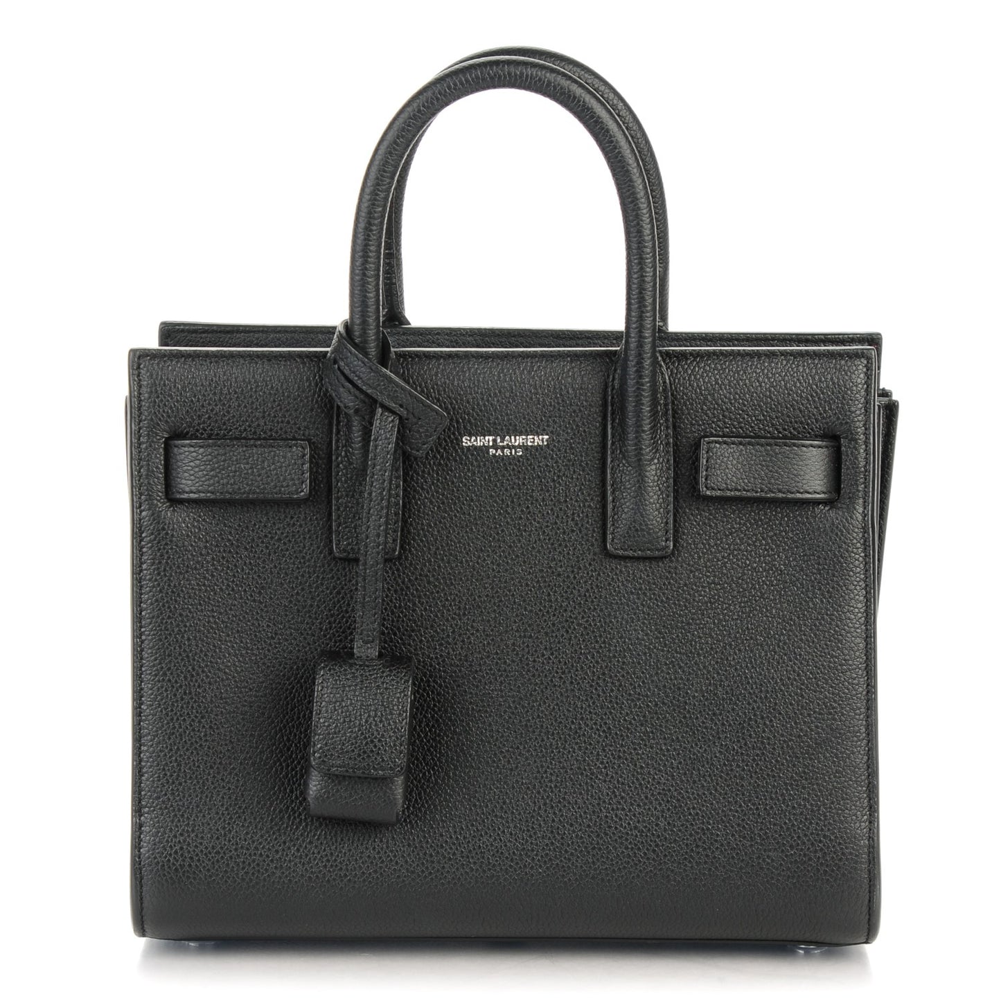Grained Calfskin Nano Sac De Jour Black