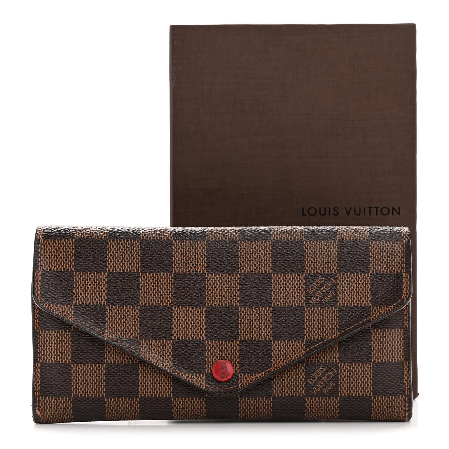 Damier Ebene Josephine Wallet Red