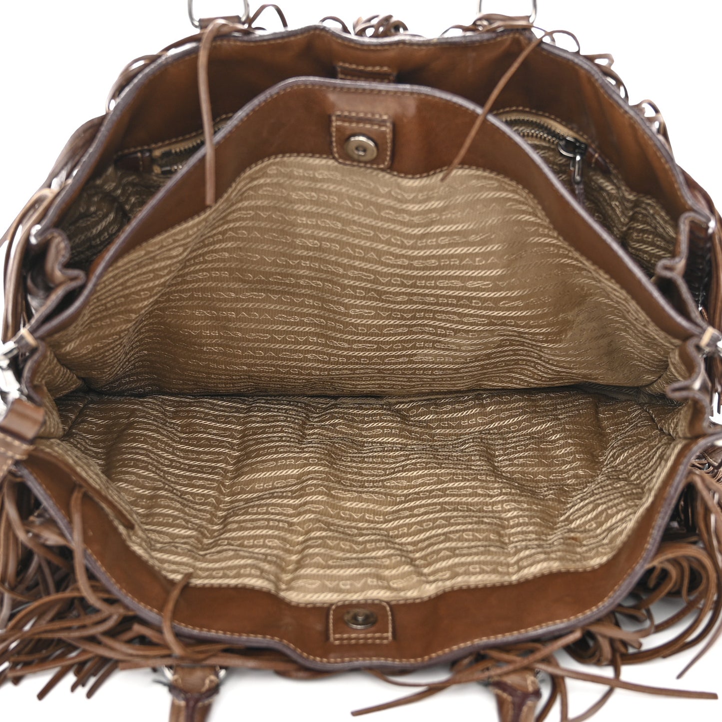 Gaufre Tassel Tote Bag Brown