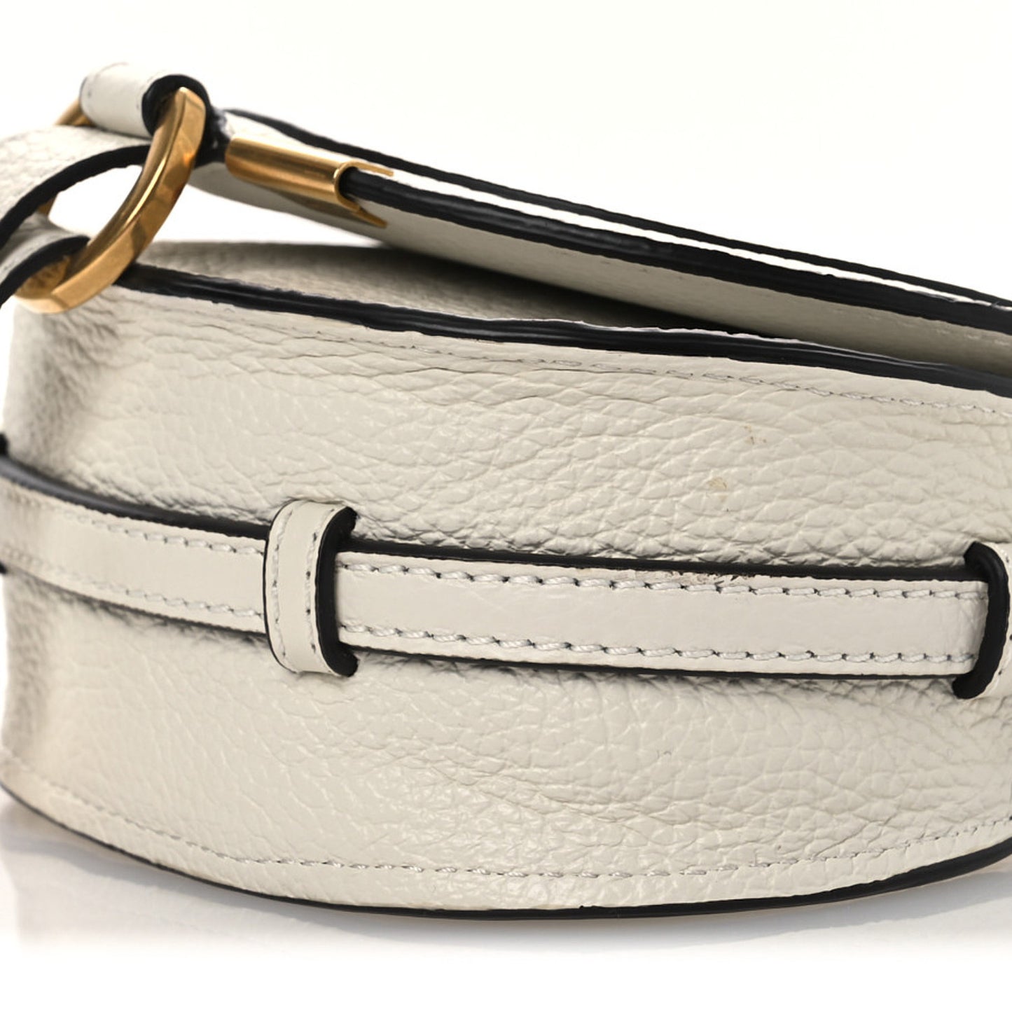 Calfskin Nano Marcie Saddle Bag White