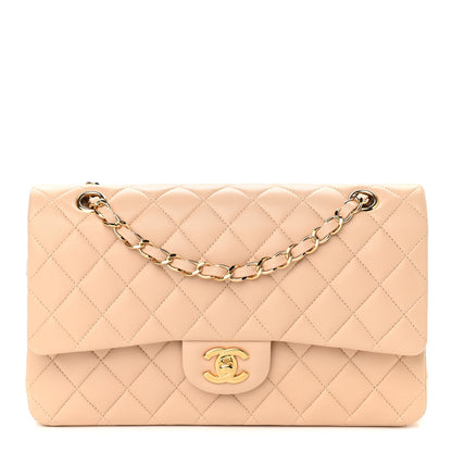 Chanel Lambskin Quilted Medium Double Flap Beige 1 of 11