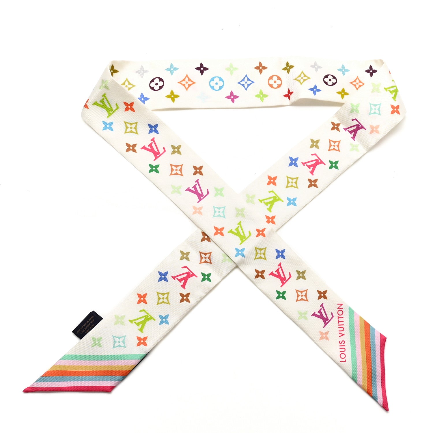 Louis Vuitton LV X TM Silk Monogram Multicolor BB Bandeau White 1 of 3