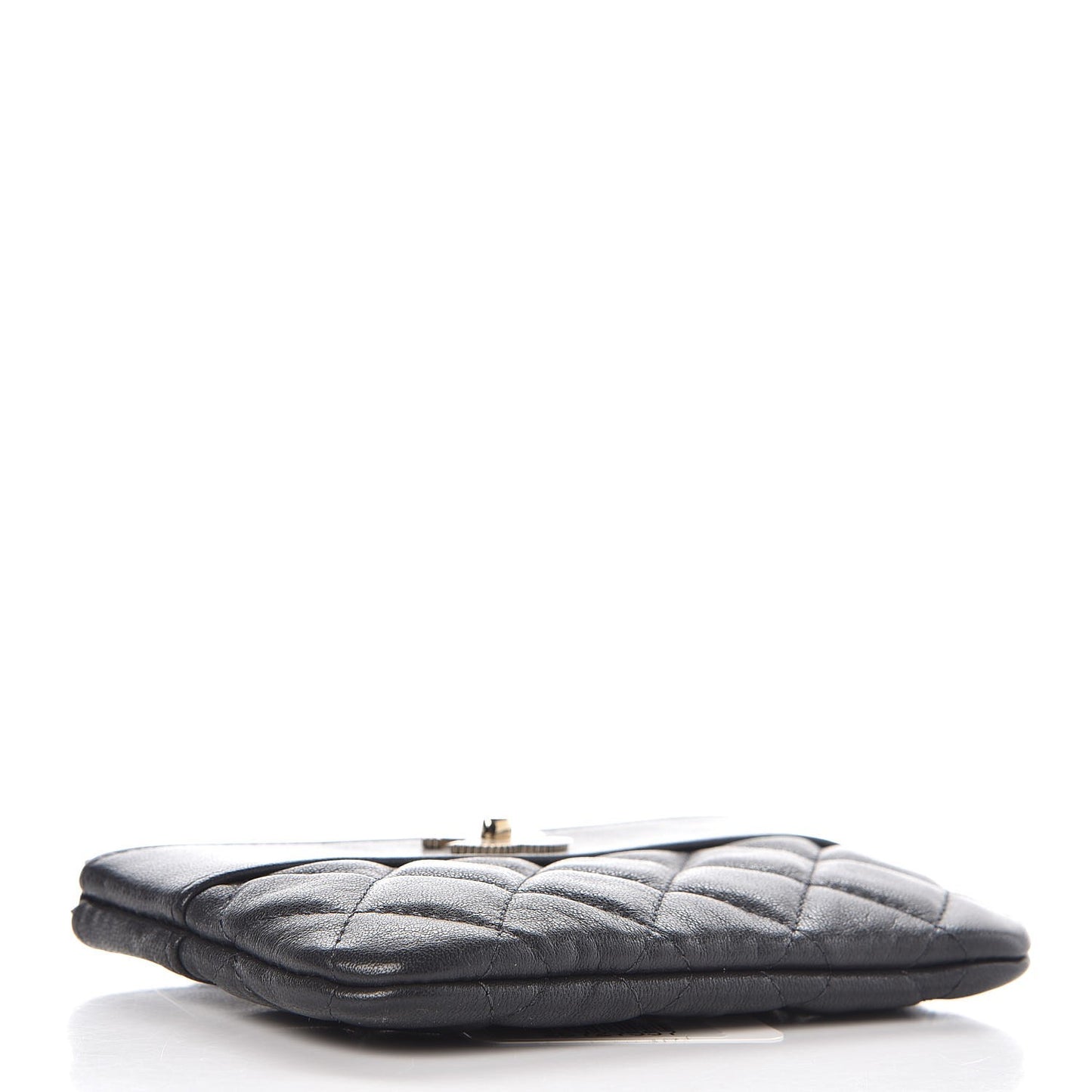 Sheepskin Quilted Small Vintage Mademoiselle Cosmetic Case Charcoal