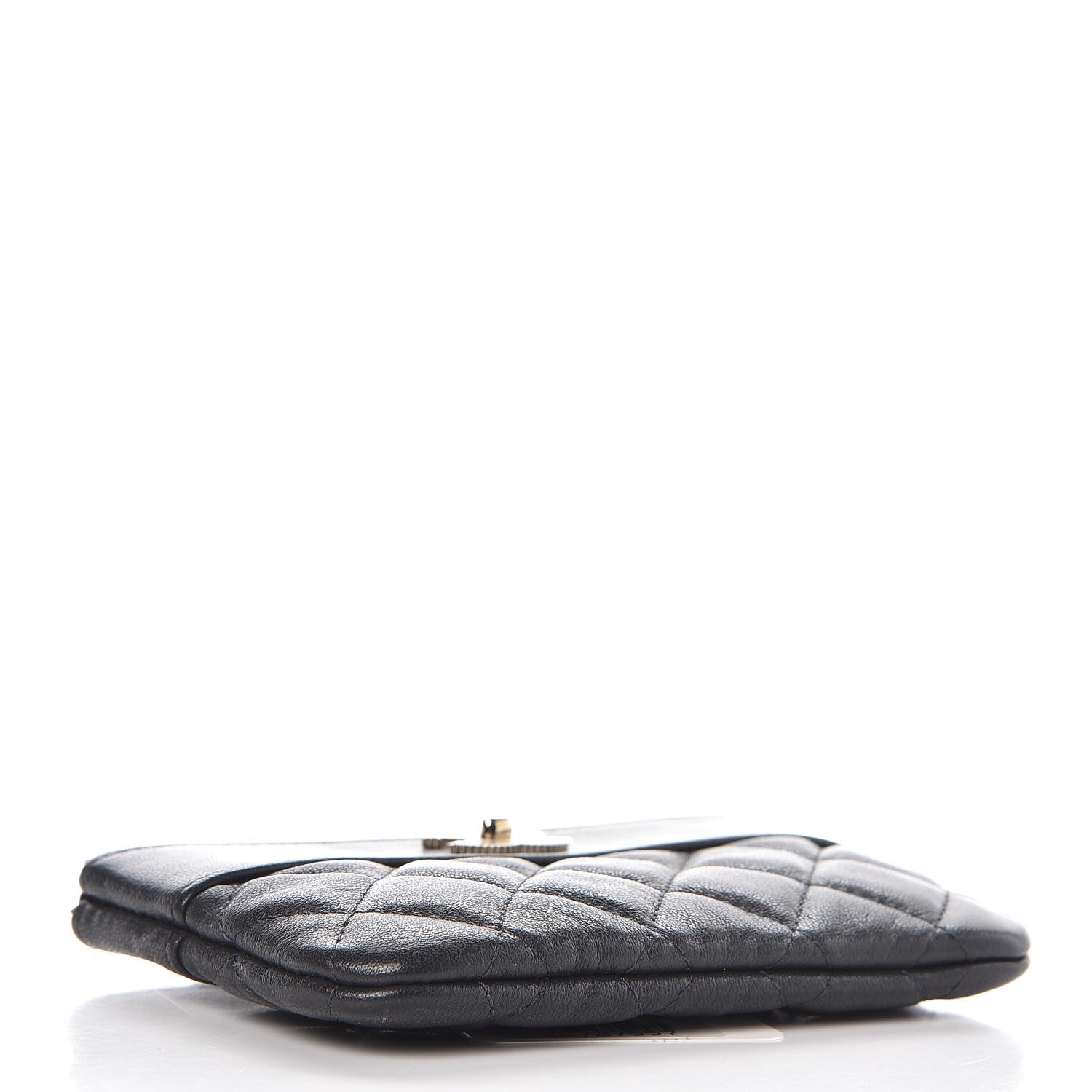 Chanel Sheepskin Quilted Small Vintage Mademoiselle Cosmetic Case Charcoal 4 of 8
