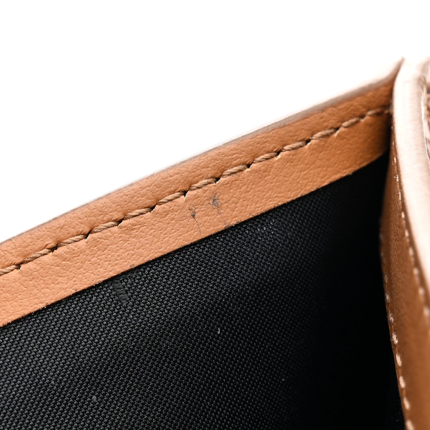 Lambskin Quilted Small Lola Folding Wallet Maple Brown