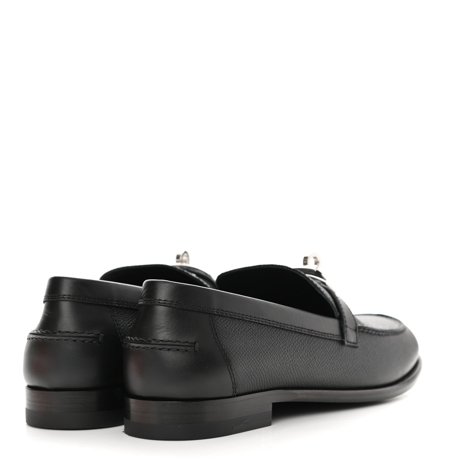 Hermes Epsom Womens Destin Loafer 35.5 Black 4 of 8