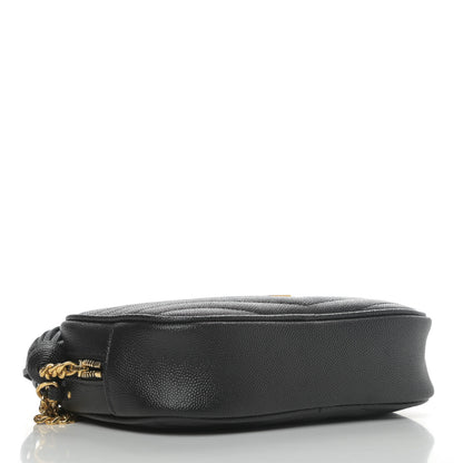 Saint Laurent Grain De Poudre Matelasse Monogram Mini Lou Camera Bag Black 3 of 4
