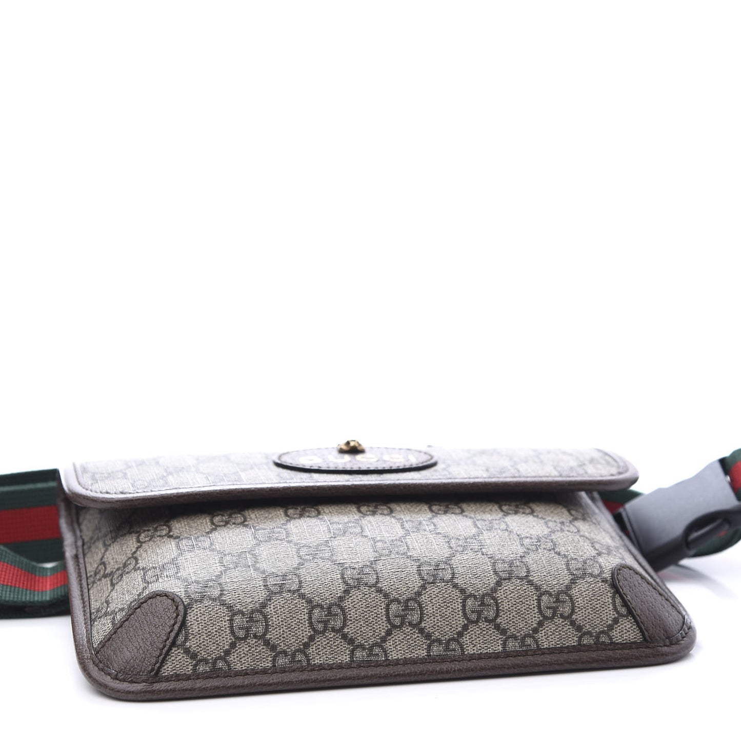 GG Supreme Monogram Neo Vintage Web Belt Bag Brown