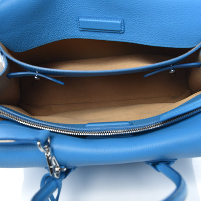 MCM Grained Calfskin Medium Milla Tote Tile Blue 7 of 10