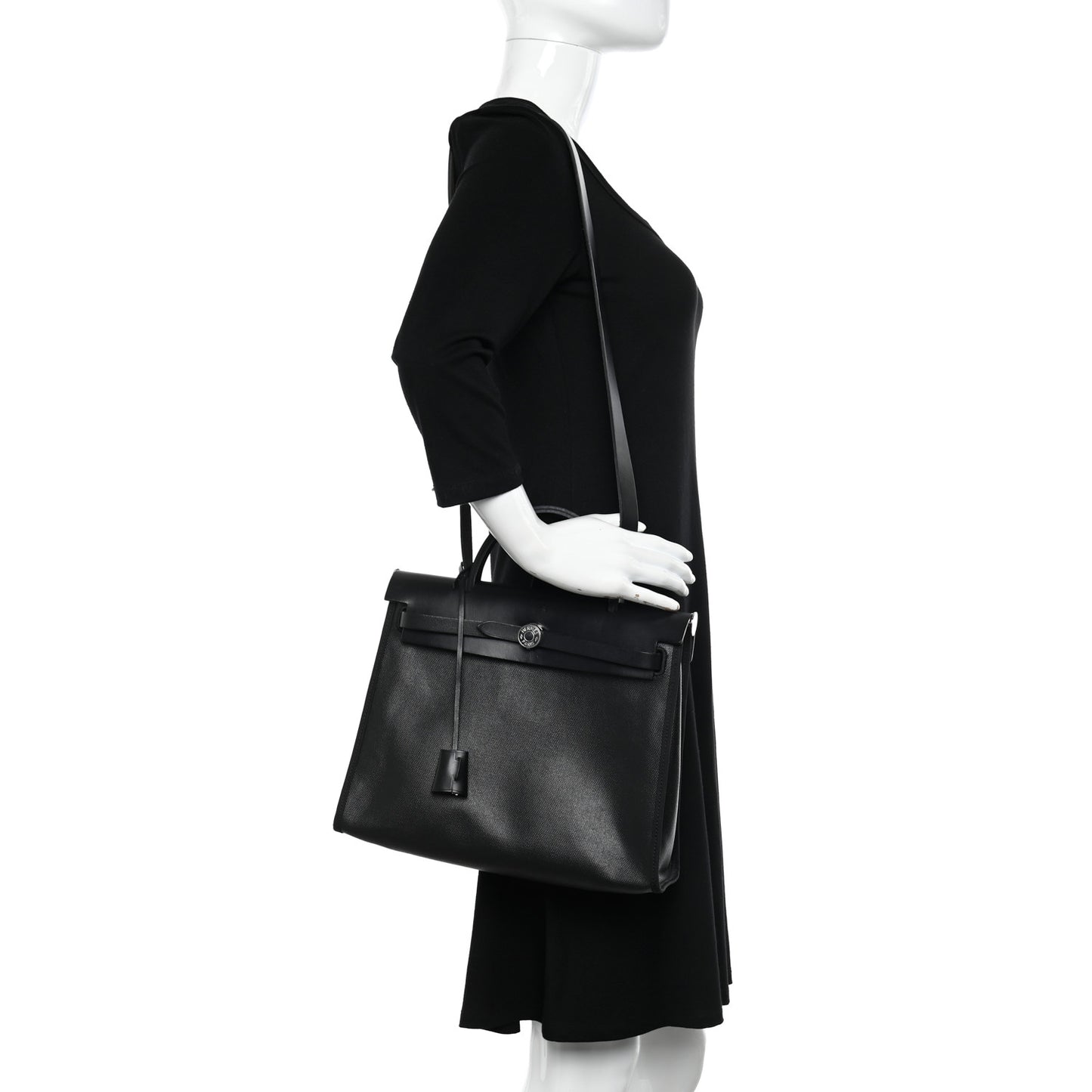 Toile H Berline Vache Hunter Herbag Zip PM 31 Black Ecru