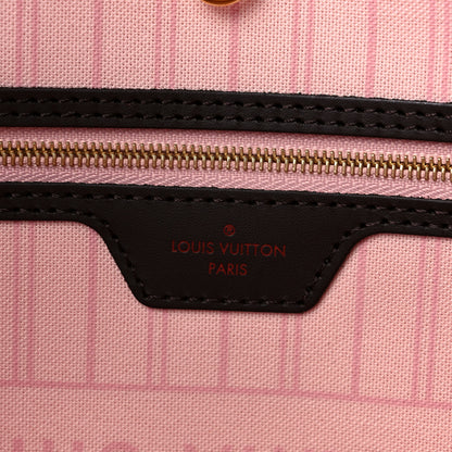 Louis Vuitton Damier Ebene Neo Neverfull MM Rose Ballerine 7 of 9