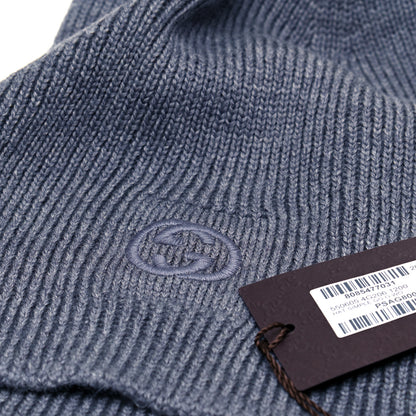 Gucci Wool Tricot Interlocking G Simple GG Beanie Hat M Graphite 13 of 16