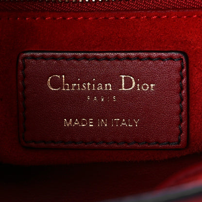 Christian Dior Lambskin Studded Mini Supple Lady Dior Red 5 of 7