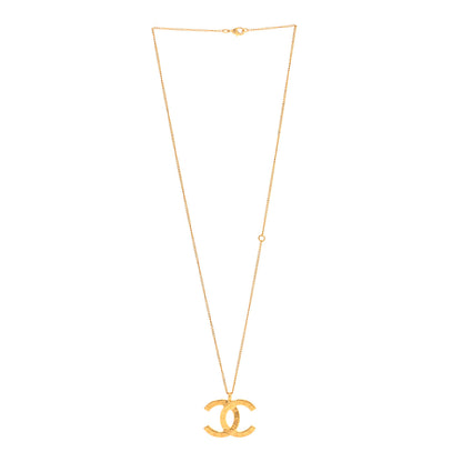 Chanel Metal CC Paris Button Necklace Gold 3 of 6