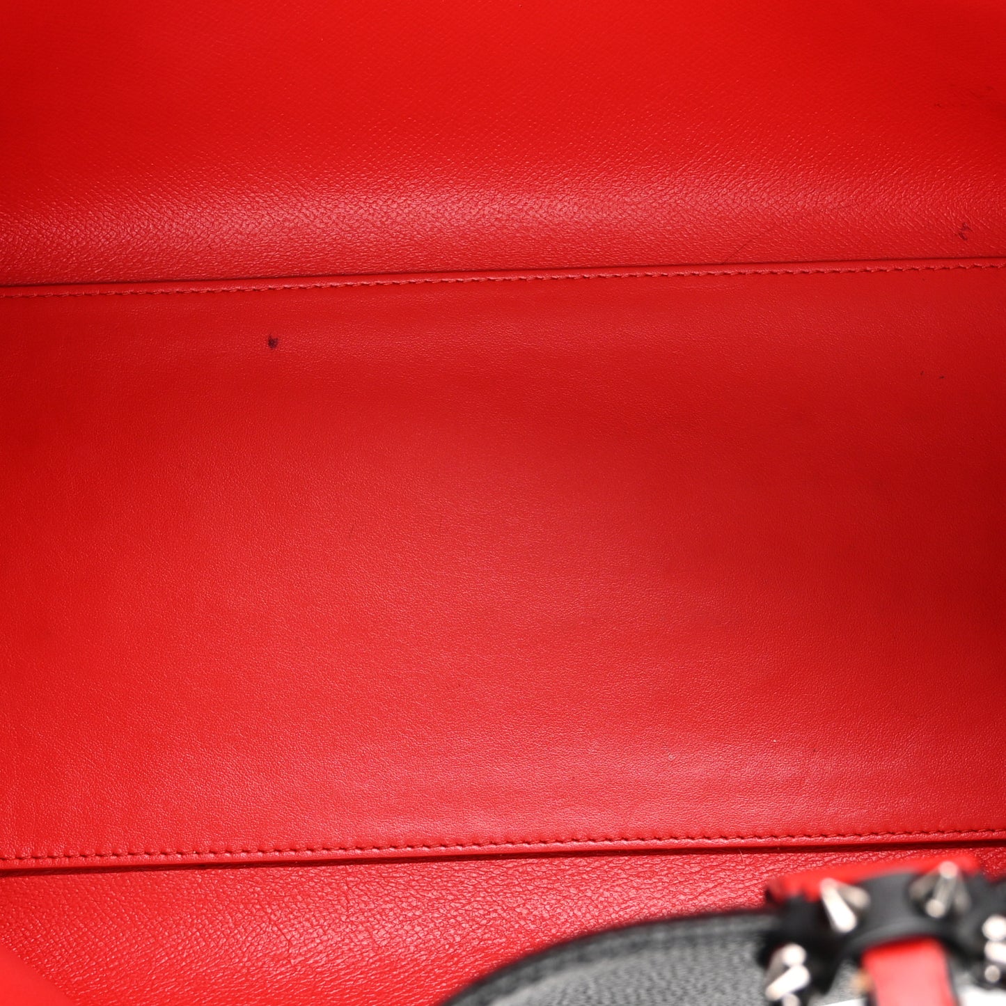 Calfskin Empire Spikes East West Cabata Tote Black