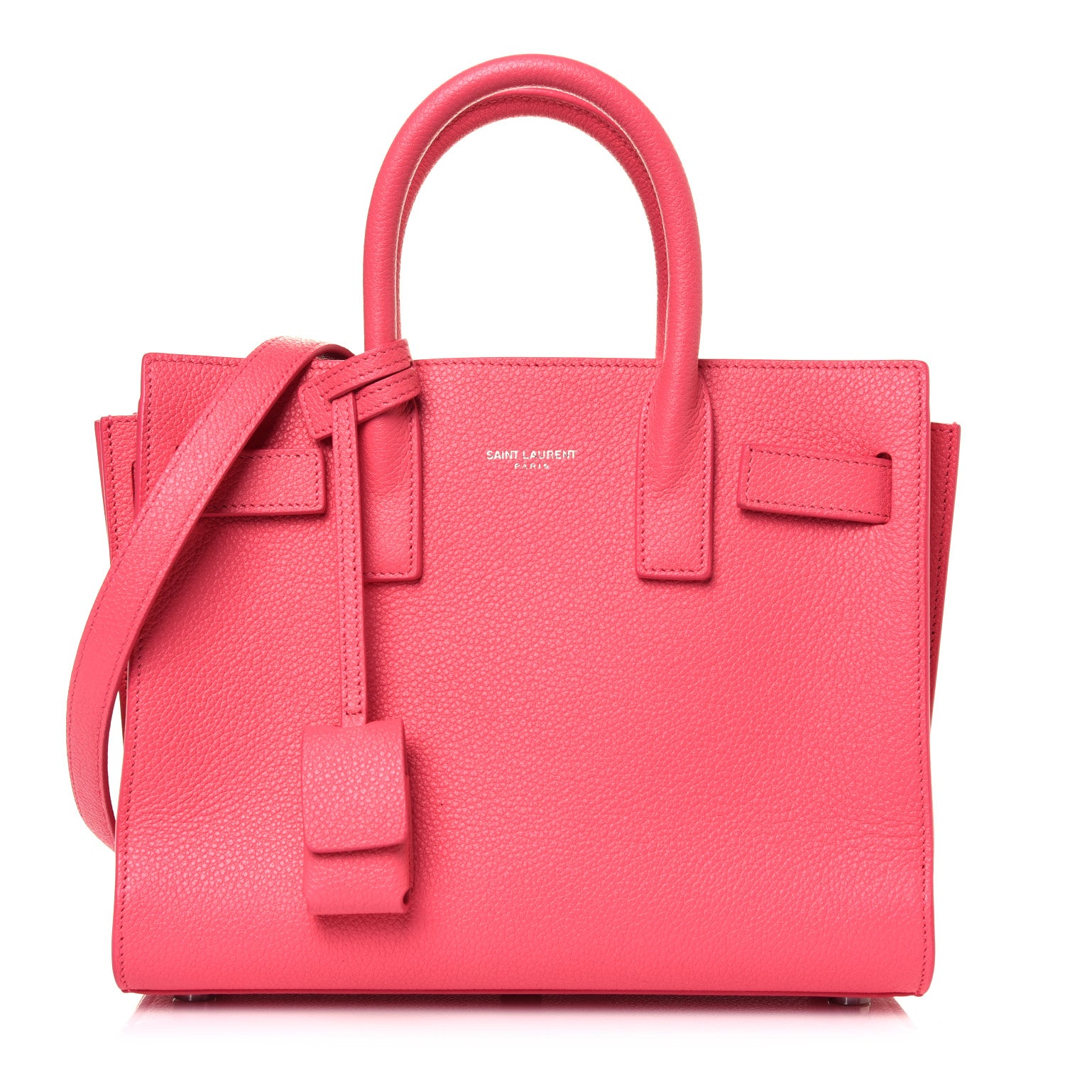 Saint Laurent Grained Calfskin Nano Sac De Jour Coral 1 of 14