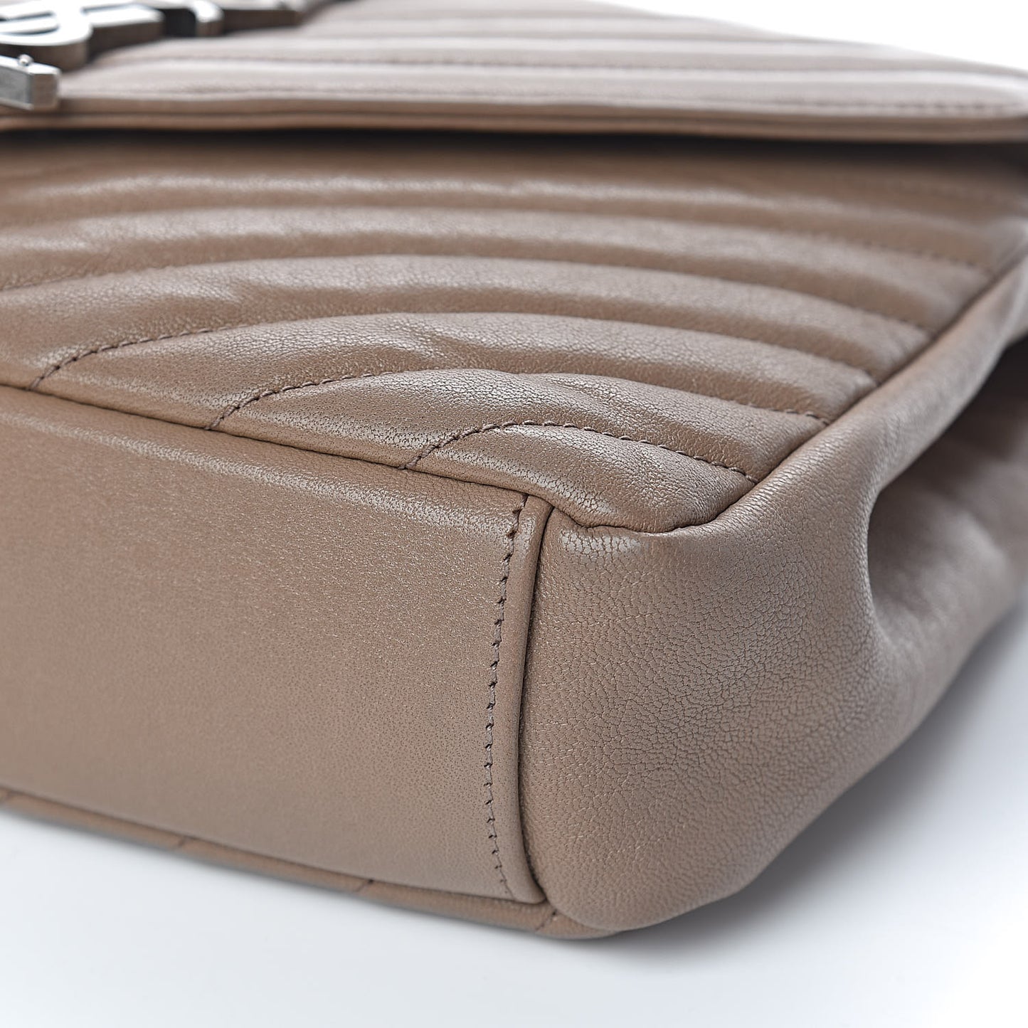 Sheepskin Matelasse Chevron Monogram Medium College Bag Fard