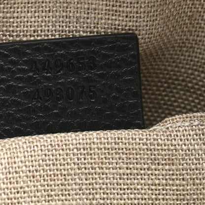 Gucci Pebbled Calfskin Large Bamboo Clutch Black 7 of 7