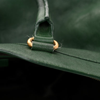 Saint Laurent Sheepskin Medium Cabas ChYc Tartan Green 10 of 10