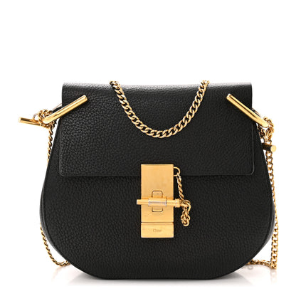 Chloe Grained Lambskin Nano Drew Shoulder Bag Black 1 of 9