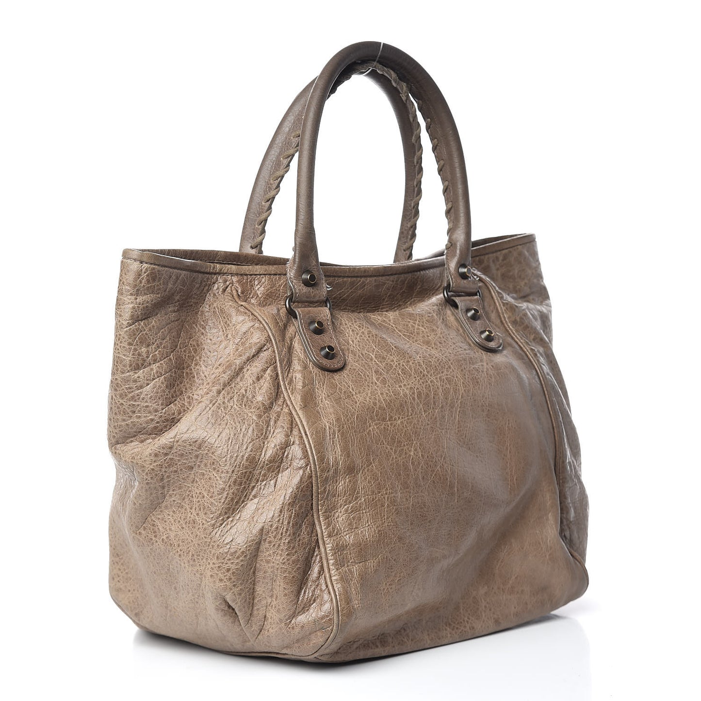 Agneau Classic Hardware S Sunday Tote Gris Poivre
