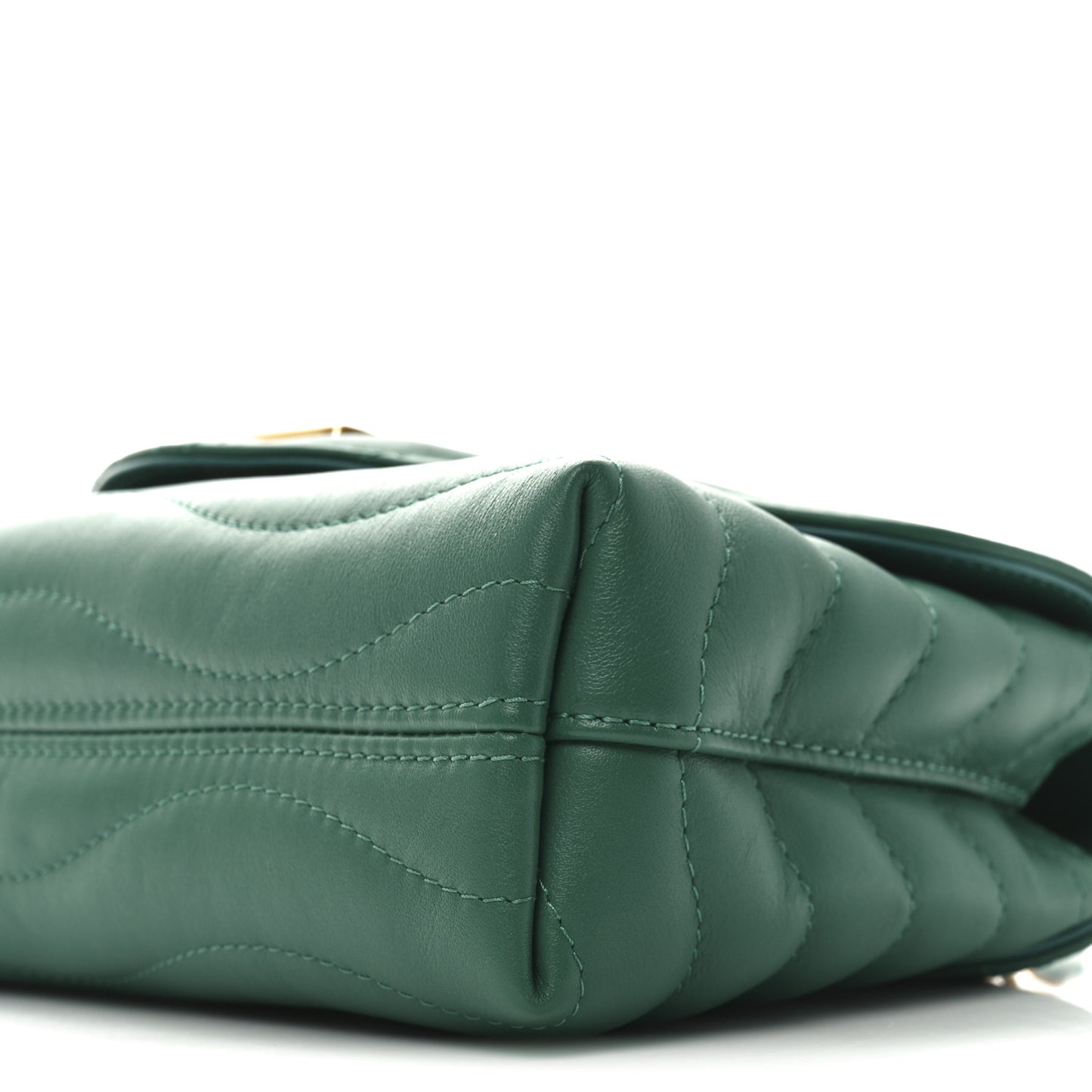 Calfskin New Wave Chain Bag MM NM Emerald