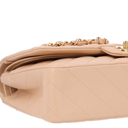 Chanel Lambskin Quilted Medium Double Flap Beige 10 of 11