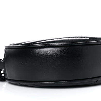 Saint Laurent Calfskin Matelasse Chevron Round Vinyle Camera Bag Black 5 of 17