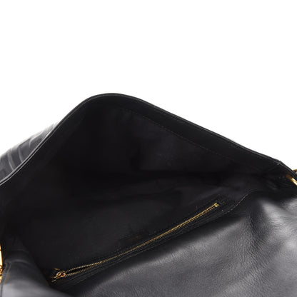 Fendi Nappa FF 1974 Embossed Large Baguette Black 5 of 10